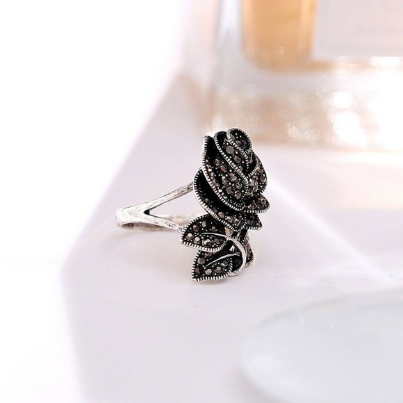 Gorgeous Rose Ring 925 Silver Filled  New - Picture 4 of 6
